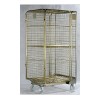 stacking collapsible wire mesh pallet container