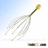 Head massager with wooden ball on top