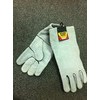 gray leather linded welding gloves