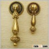 Single Hole Golden antique copper door Handle