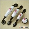 Zinc alloy Tulip ceramic door knob cupboard door handle