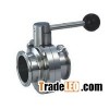 Sanitary quick-install butterfly valve