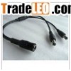 2 ways pigtail DC splitter Adapter cable for CCTV Camera