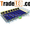 Indoor jumping trampoline bed with enclosure