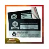 adhesive silver look aluminum foil label