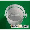 Green plastic nozzle stand up liquid pouch with spoutcap