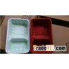 plastic food tray PP material with 2 compatment