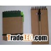 recycle paper notebook with ball pen set