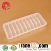 Milky PP food grade plastic frozen shrimp tray