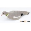 Flocked half shell pigeon decoys