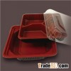 plastic food tray with 3 compartment