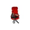 red life jacket for kids with padded collar and orange whist