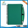 A4 Plastic cover spiral notebook with pen