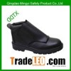 Embossed leather PU/PU outsole safety shoes