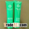 Green Colored Cosmetic Plastic Soft Tube With Screw Cap