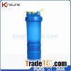 600ml plastic protein shaker bottle with stainless blender b