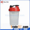 500ml plastic protein shaker bottle with stainless blender (