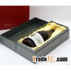 Luxury two pieces rigid wine boxes with insert side supplier