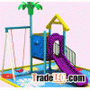 Nice outdoor children playground with swing