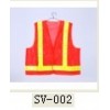 Red LED light100% polyester mesh reflective vest road worker
