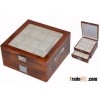 mens watch box made of wood dual layers oem support