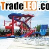 water slide---raft swing and space combination slide