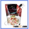 Laminated printed stand up spout bag