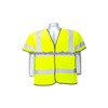 100% fluorescent polyester reflective black and orange safet