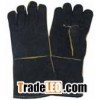 Black welding gloves