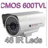 Silver 600TVL 48 IR Leds WaterproofCCTV Security Camera