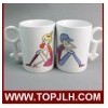 Ceramic DIY sublimation lover mugs with coating