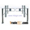 cylinder swing gate with guardrail