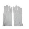 White Cotton Gloves with Button