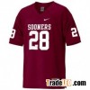 NCAA Oklahoma Sooners 28# PETERSON red Jerseys