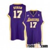 Los Angeles Lakers #17 Andrew Bynum Purple NBA Jerseys