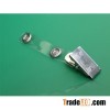 Embossed U clip with clear vinyl strap