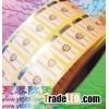 Hot stamping paper label with die cutting lines