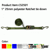 WDCS010101 1" 25mm polyester ratchet tie down