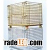 Securiity Wire Mesh Folding Storage Cage with Wheels