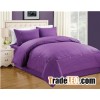 Sateen Stripe Polycotton Comforter Set Bedding Set