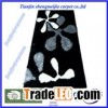 White black color flower shape carpets