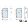 Marine weathertight single-leaf steel door