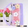 Flower pattern  Handbag Soft Silicone Case for iPhone 5