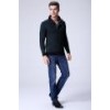 mixed color sweater 1306 black and deep green