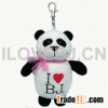 custom plush panda keychain