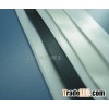 Embossed edge polyester satin label material