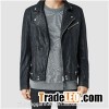 Men''s Lamb Biker Jackets With Zipper Closed