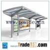 Stainless Steel Bus Shelter For Commercial Application Solar Billboard