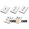 US Flush Plate For Keystone Jack, Single Gang