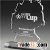 Personalized Crystal Map Shape Award